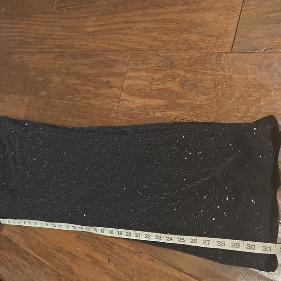 Madden NYC Black Glittery Semi Sheer Pull On Pants - Picture 6 of 9